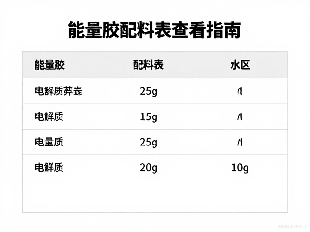 运动后肌肉修复吃什么?能量胶配料表查看指南
