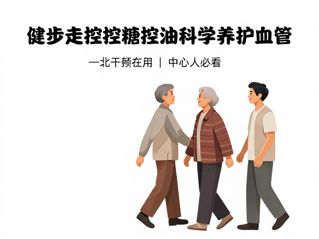 健步走配合控糖控油,科学养护血管,中老年必看的健康指南