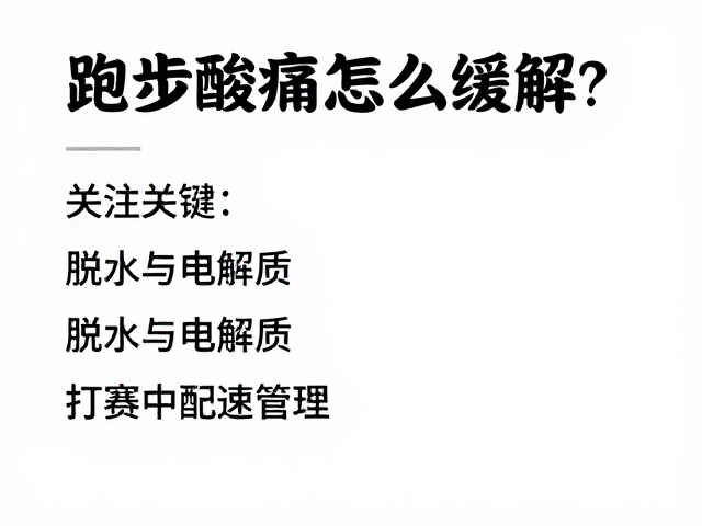 跑步酸痛怎么缓解?关注脱水与电解质,赛中配速管理全攻略