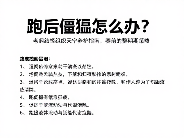 跑后僵硬怎么办?结缔组织养护指南与赛前调整期策略