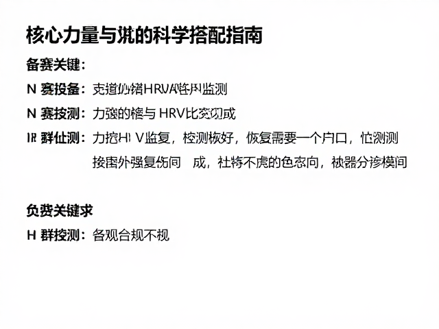 备赛规划,核心力量与HRV监测的科学搭配指南