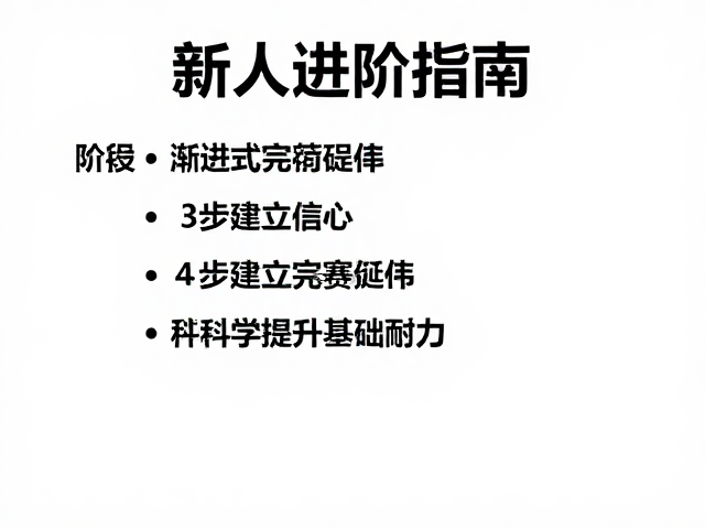 新人进阶指南,3步建立完赛信心,科学提升基础耐力