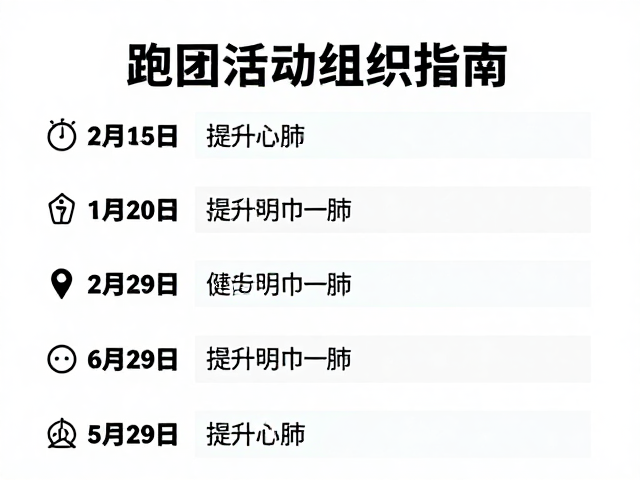 日常健身跑提升心肺，跑团活动组织指南