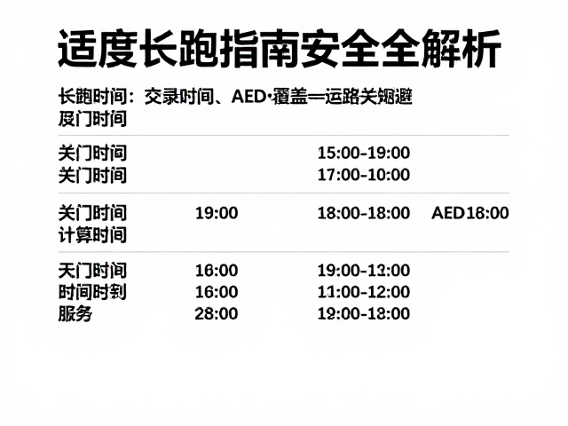 适度长跑指南,关门时间计算与AED覆盖安全全解析