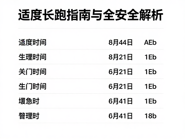 适度长跑指南，关门时间计算与AED覆盖安全全解析