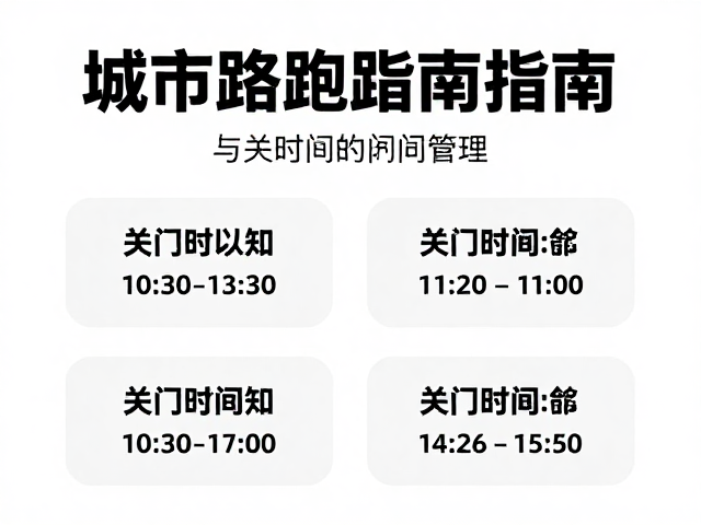 城市路跑指南,长距运动认知与关门时间管理策略