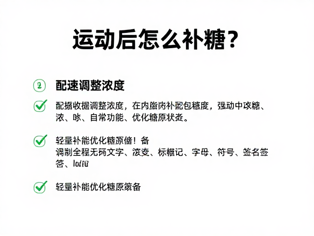 运动后怎么补糖?根据配速调整浓度,轻量补能优化糖原储备