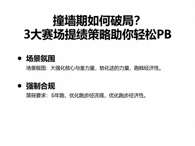 撞墙期如何破局?3大赛场提绩策略助你轻松PB