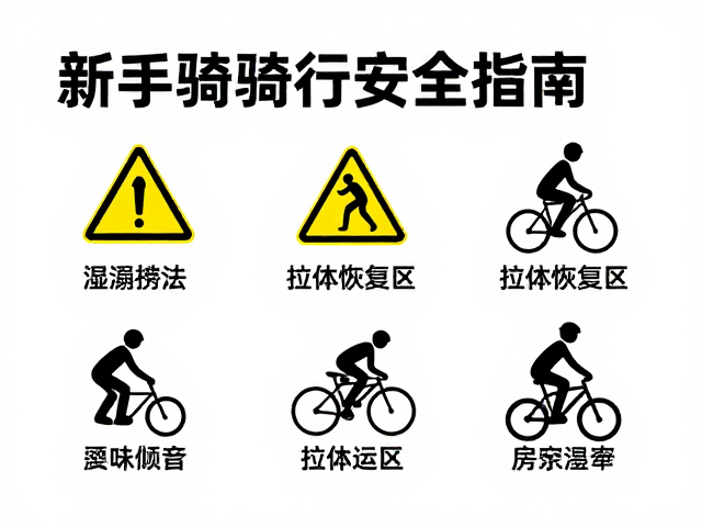 上坡技巧,湿滑警示,拉伸恢复区,新手骑行安全指南
