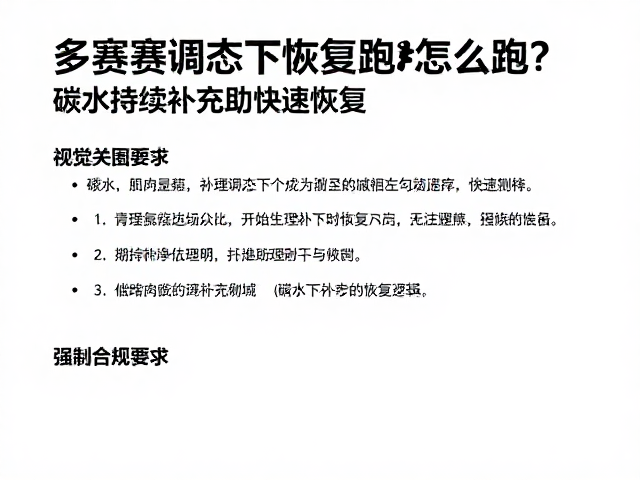 多赛调态下恢复跑怎么跑？碳水持续补充助快速恢复