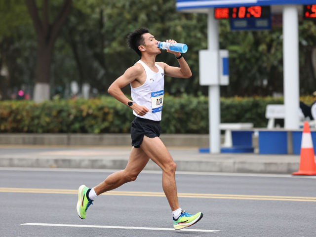 马拉松赛中稳态,手臂自然摆动与补给站定点饮水策略