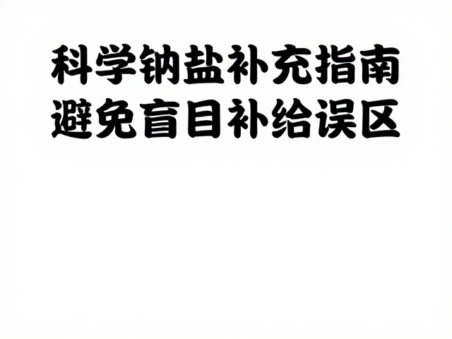 状态持续乏力？科学钠盐补充指南，避免盲目补给误区