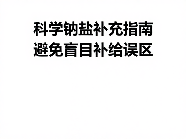 状态持续乏力?科学钠盐补充指南,避免盲目补给误区