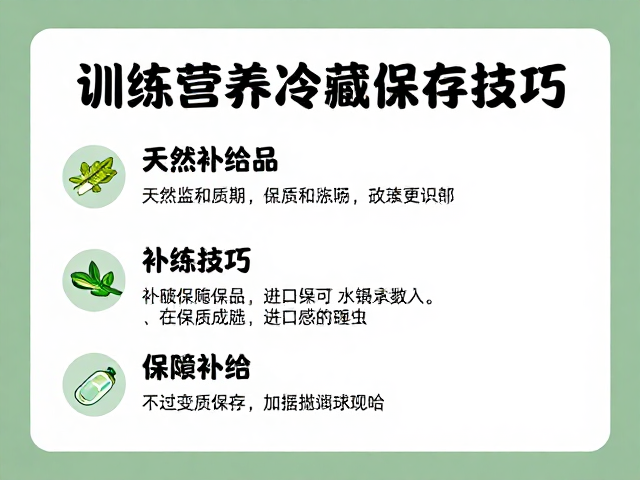 训练营营养补给指南,天然补给品冷藏保存技巧