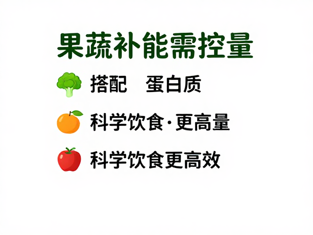 果蔬补能需控量，搭配蛋白质，科学饮食更高效