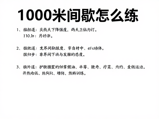 1000米间歇怎么练？炎热天气降强度，变速训练更高效
