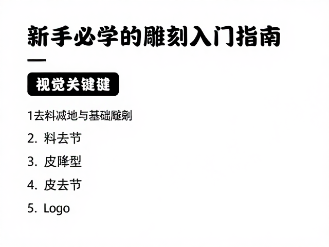 去料减地与基础凿削,去皮去节技法详解,新手必学的雕刻入门指南