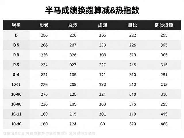 半马成绩换算，步频与配速数据如何提升你的跑步效率？