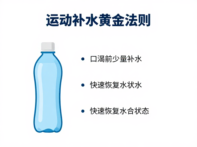 运动补水黄金法则,口渴前少量补水,快速恢复水合状态