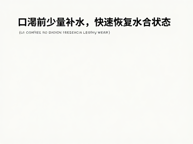 运动补水黄金法则,口渴前少量补水,快速恢复水合状态