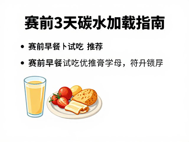 赛前3天碳水加载指南,赛前早餐试吃推荐,打造最佳状态