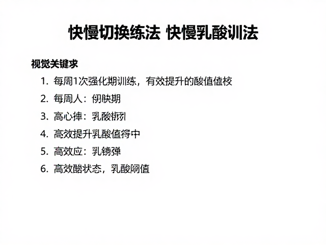 快慢切换练法,每周1次强化期训练,高效提升乳酸阈值