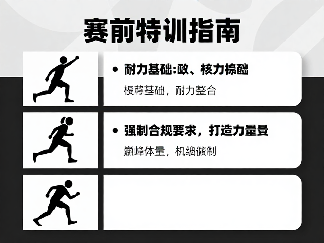 赛前特训指南,结合耐力基础与核心力量训练,打造巅峰体能