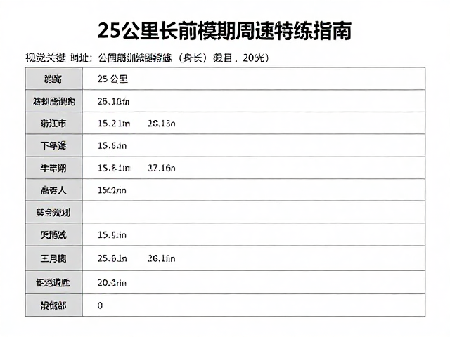 25公里长距离配速跑,赛前模拟期控速特训指南