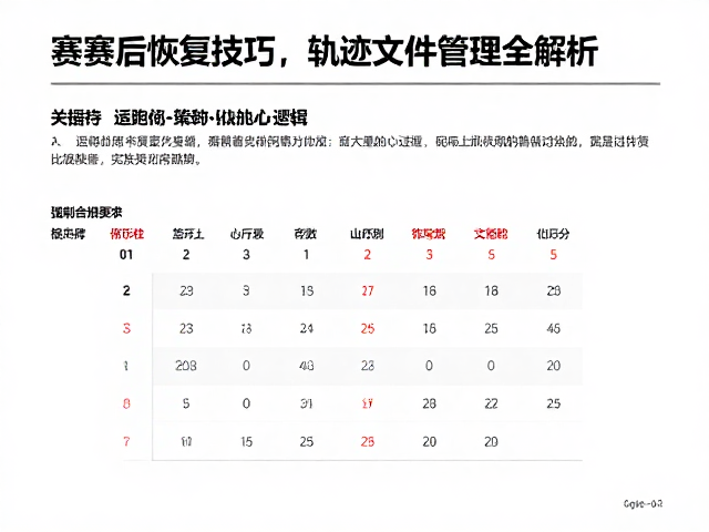 野跑适配指南,赛后恢复技巧与轨迹文件管理全解析