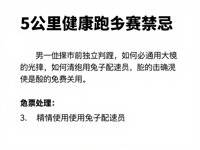 5公里健康跑参赛禁忌,如何正确使用兔子配速员?