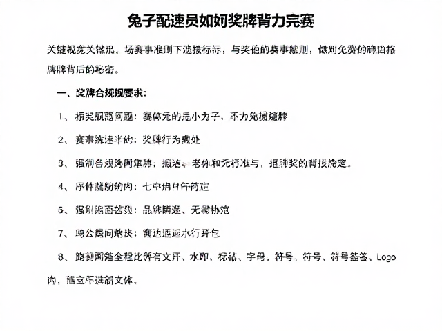 兔子配速员如何助力完赛？解读赛事准则与奖牌背后的秘密