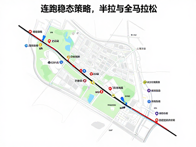 连跑稳态策略,半马与全马组合下的医疗点与退赛路线规划