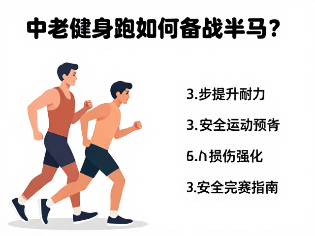 中老年健身跑如何备战半马?3步提升耐力,安全完赛指南