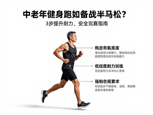 中老年健身跑如何备战半马?3步提升耐力,安全完赛指南