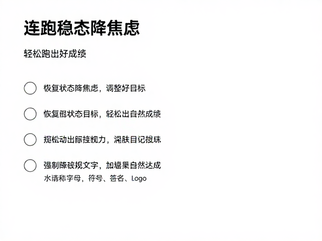 连跑稳态降焦虑,按恢复状态调整目标,轻松跑出好成绩