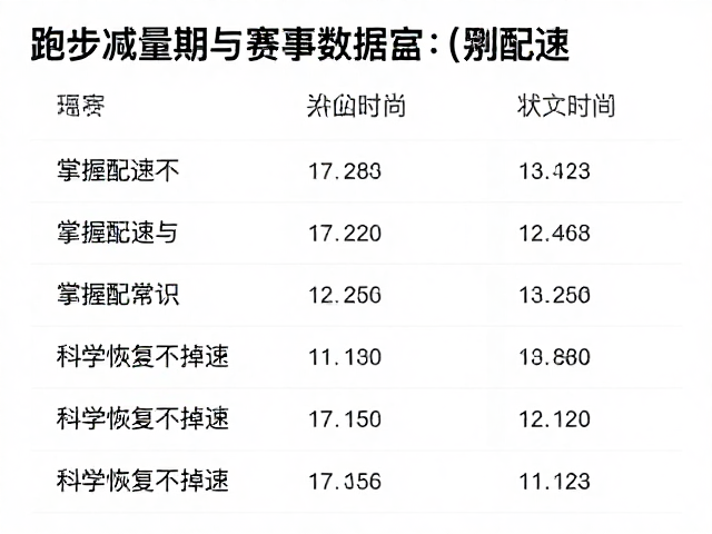 跑步减量期如何监测数据?掌握配速与赛事数据常识,科学恢复不掉速