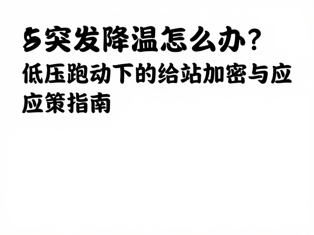 突发降温怎么办?低压跑动下的补给站加密与应急预案指南