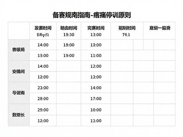 备赛规划指南,设定完赛时间与疼痛停训原则
