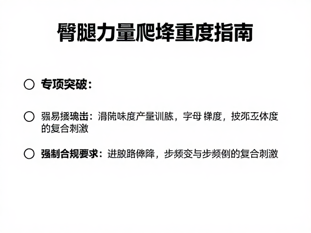 专项突破,臀腿力量训练爬坡降强度指南