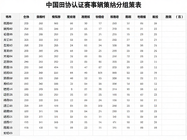 中国田协认证赛事分组策略，如何用配速精准匹配赛道
