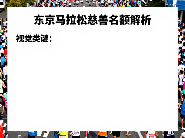 东京马拉松慈善名额解析,赛事传承与公益之旅