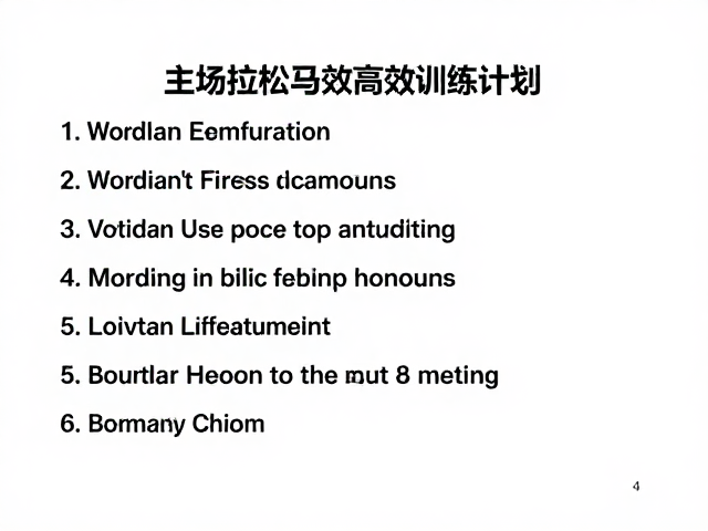 马拉松备赛,结合主动恢复科学增强耐力,打造高效训练计划