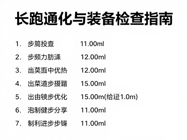 长跑通识,步频优化与装备检查指南,新手必看