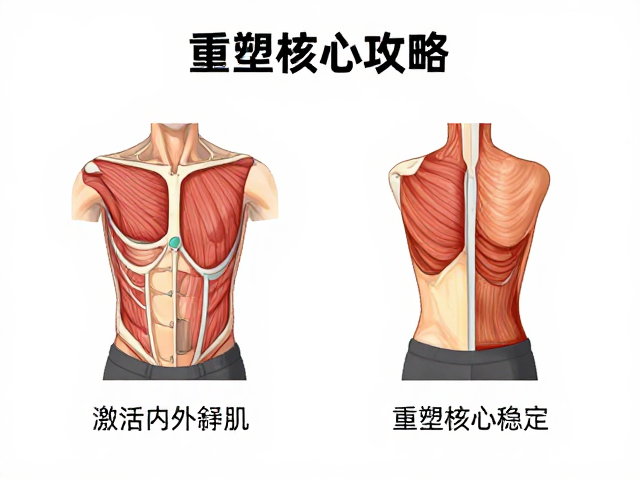 避免塌腰!躯干强化攻略,激活腹内外斜肌,重塑核心稳定