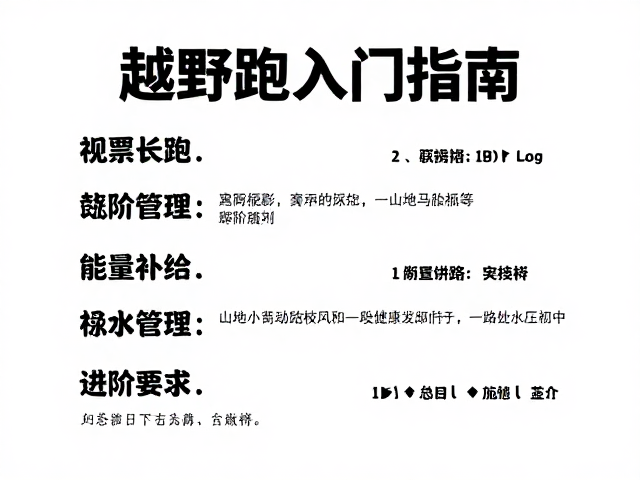 越野跑入门指南,野外长跑与山地马拉松的进阶技巧