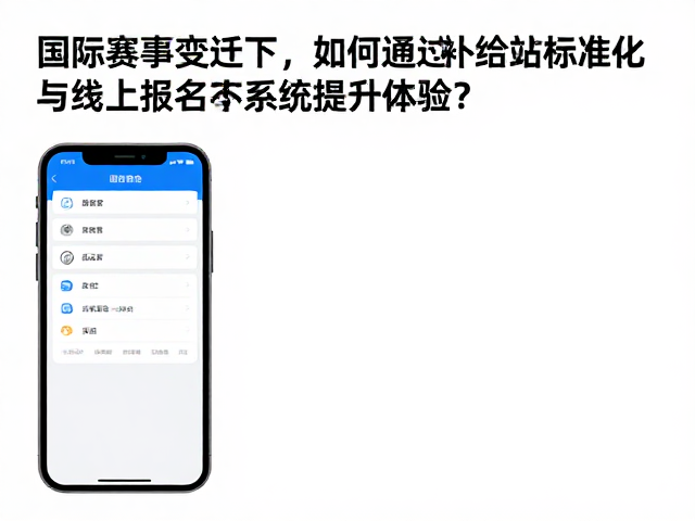 国际赛事变迁下,如何通过补给站标准化与线上报名系统提升体验?