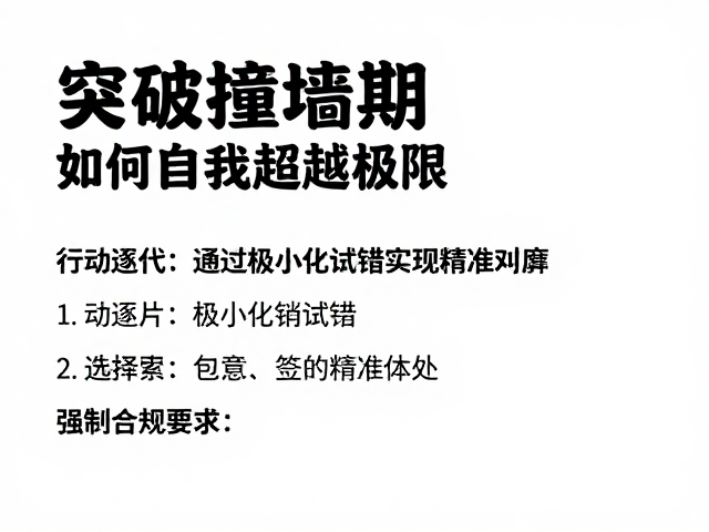 突破撞墙期,如何自我超越极限,重塑人生新高度的实战指南