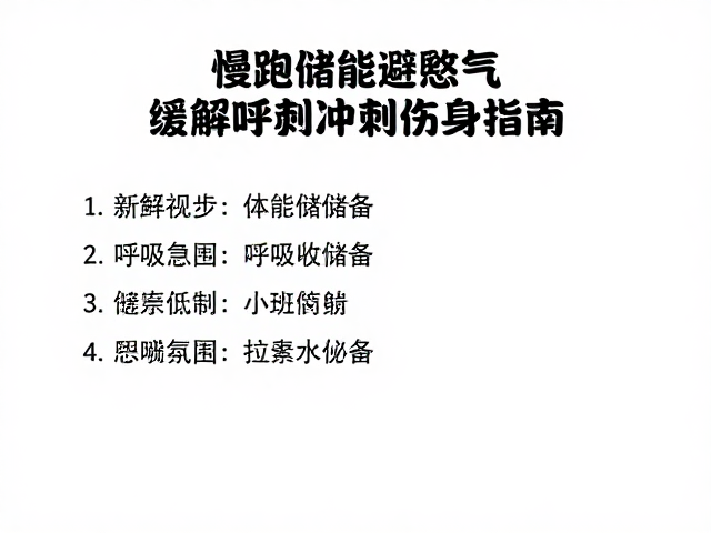 慢跑储能避憋气,缓解呼吸急促,拒绝冲刺伤身指南