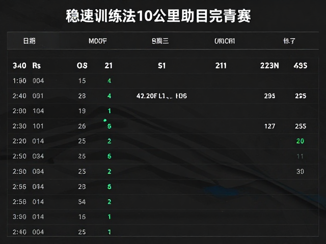稳速训练法,10公里测试助目标完赛跑者科学备赛