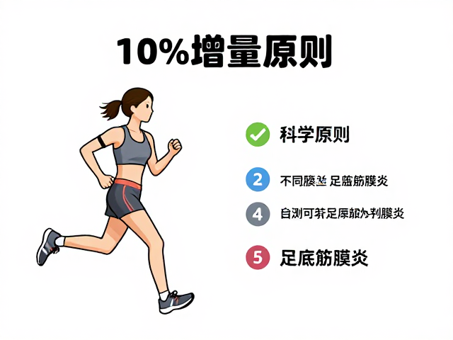 初学长跑指南，10%增量原则防足底筋膜炎